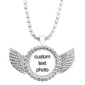 Custom Photo Angel Wing Necklace – Personalized Gift